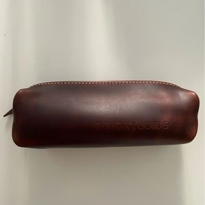 Brown Leather Dopp Kit / Toiletry Bag